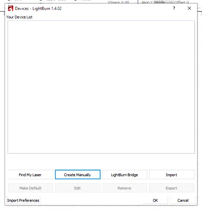 Create manually