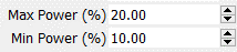 Min and Max power example LightBurn