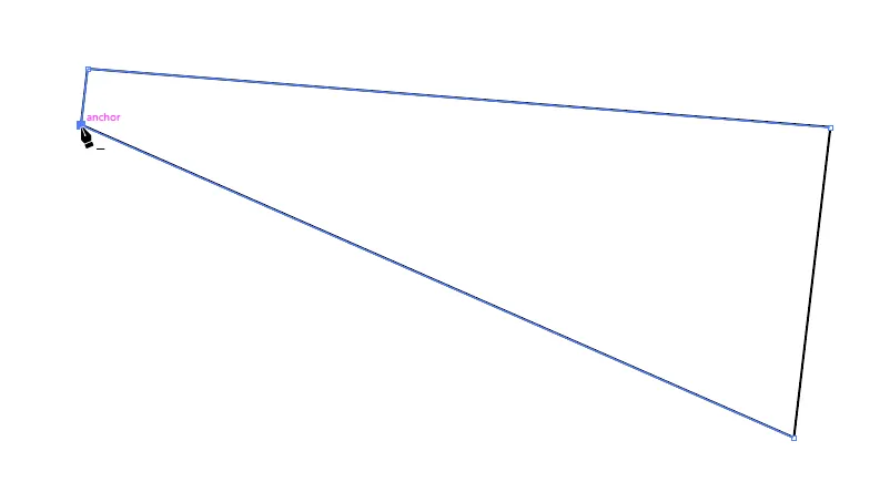 Die Form in Illustrator durch Klick auf den zweiten Ankerpunkt schließen